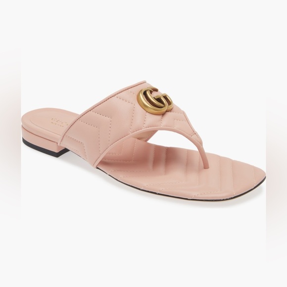 Gucci Marmont GG Padded Chevron Matelassé Flip Flop (8US/38EU; Pink) - Picture 10 of 10